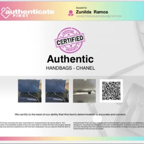 Chanel Vintage Full Flap Bag Quilted Lambskin Medium COA - Picture 12 of 12